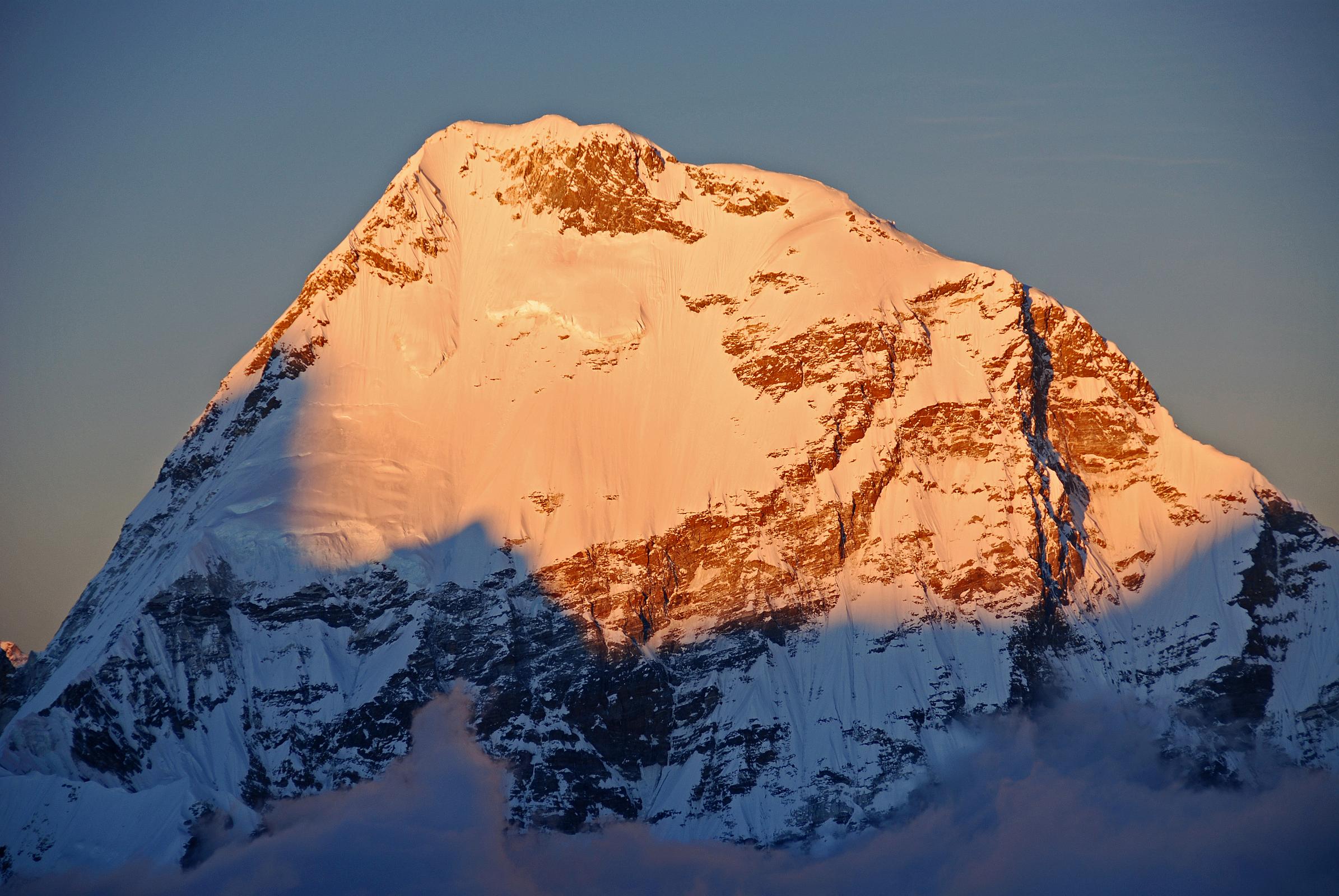 12 18 Chamlang At Sunset From Mera High Camp